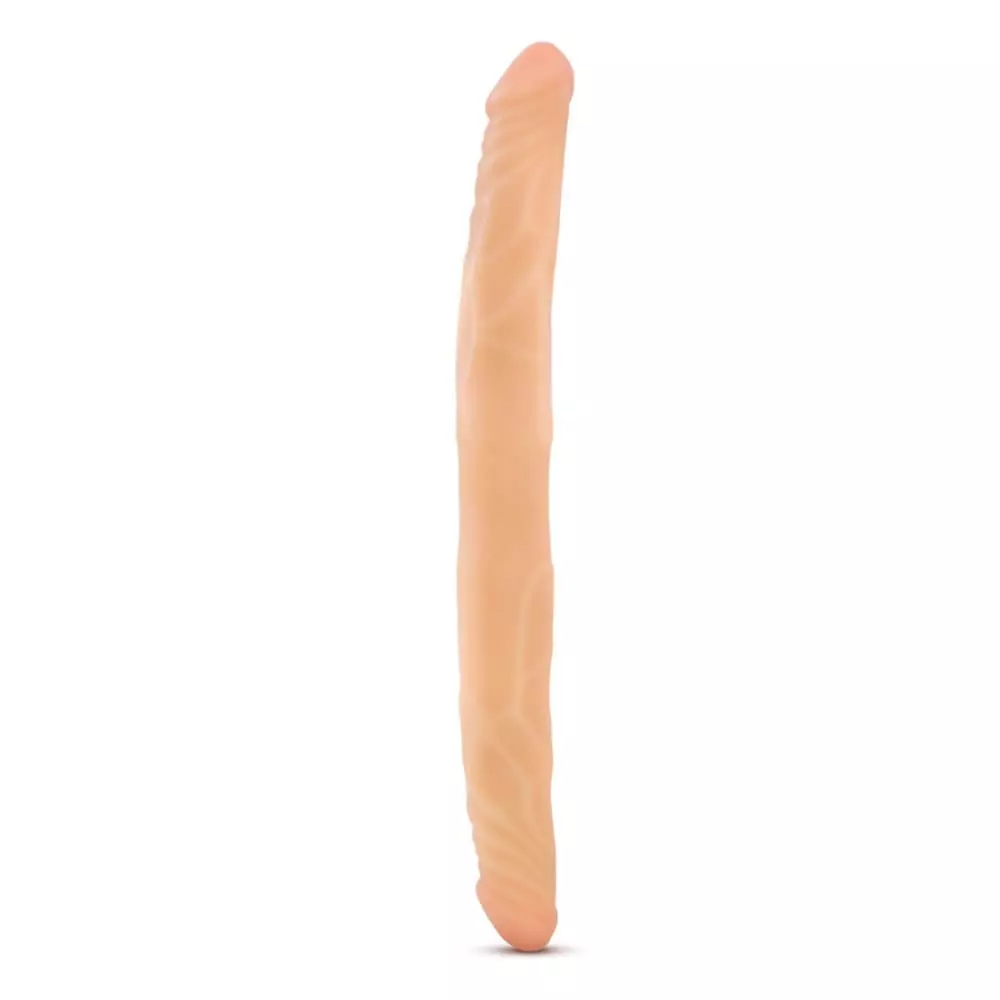 B Yours 14 inch Double Dildo In Flesh